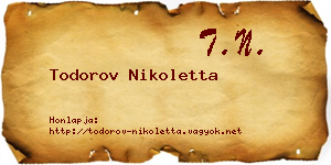 Todorov Nikoletta névjegykártya